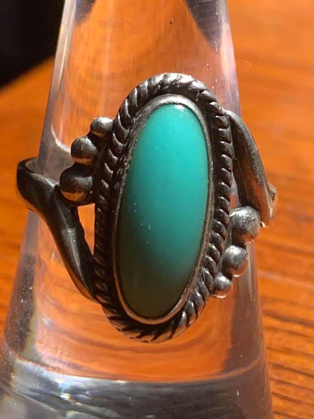 Vintage Bell Trading Post Turquoise Ring Size 8 4.21 grams